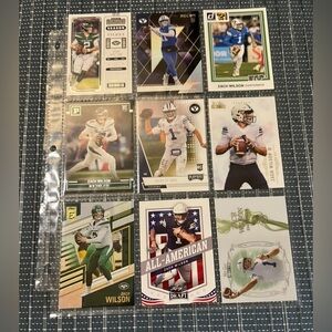 🏈 Zack Wilson, Lot of 9 NFL Football Trading Cards, New York Jets